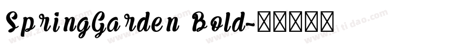 SpringGarden Bold字体转换
